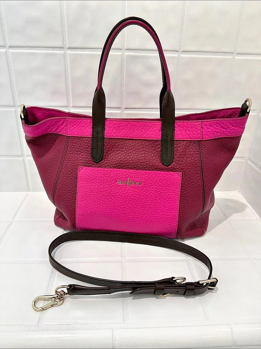 Cole Haan Pink Leather Tote